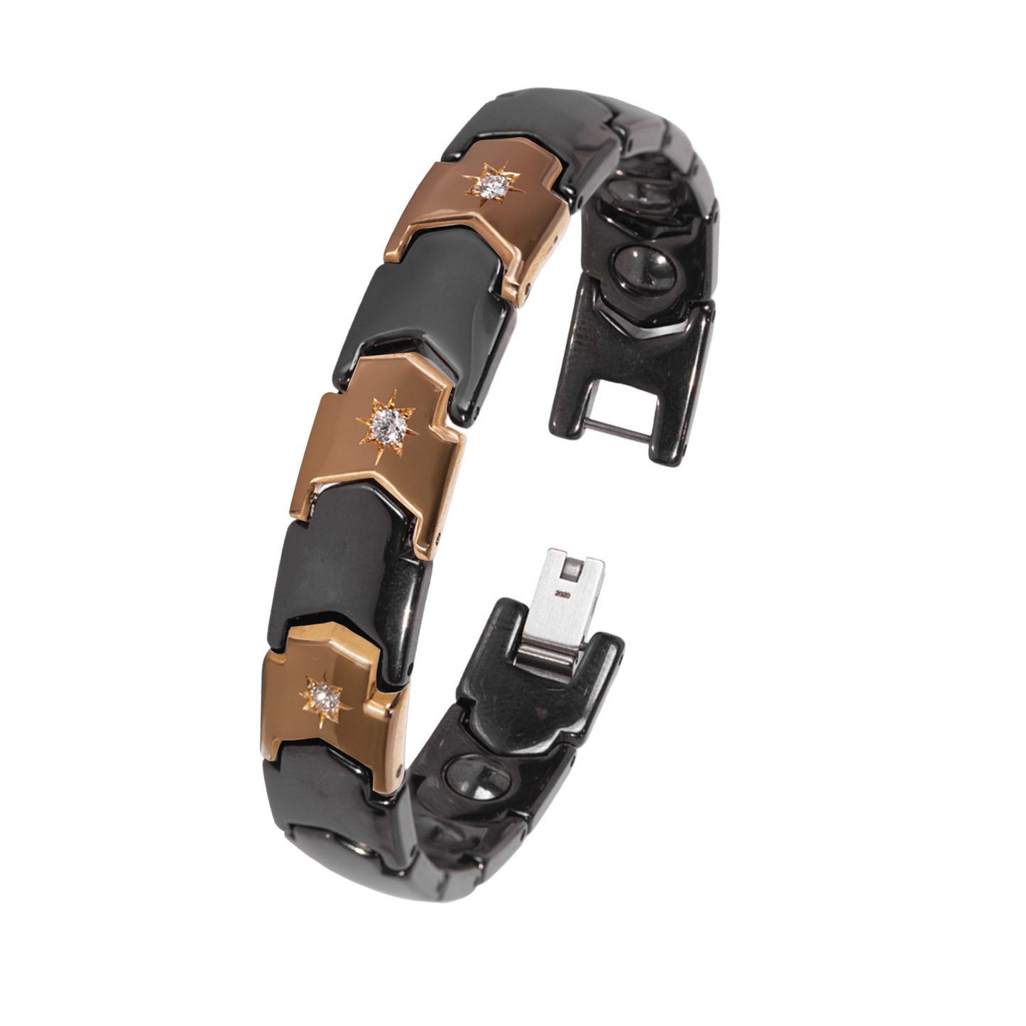 Bracciale Uniko Nero 3 Magliette Oro