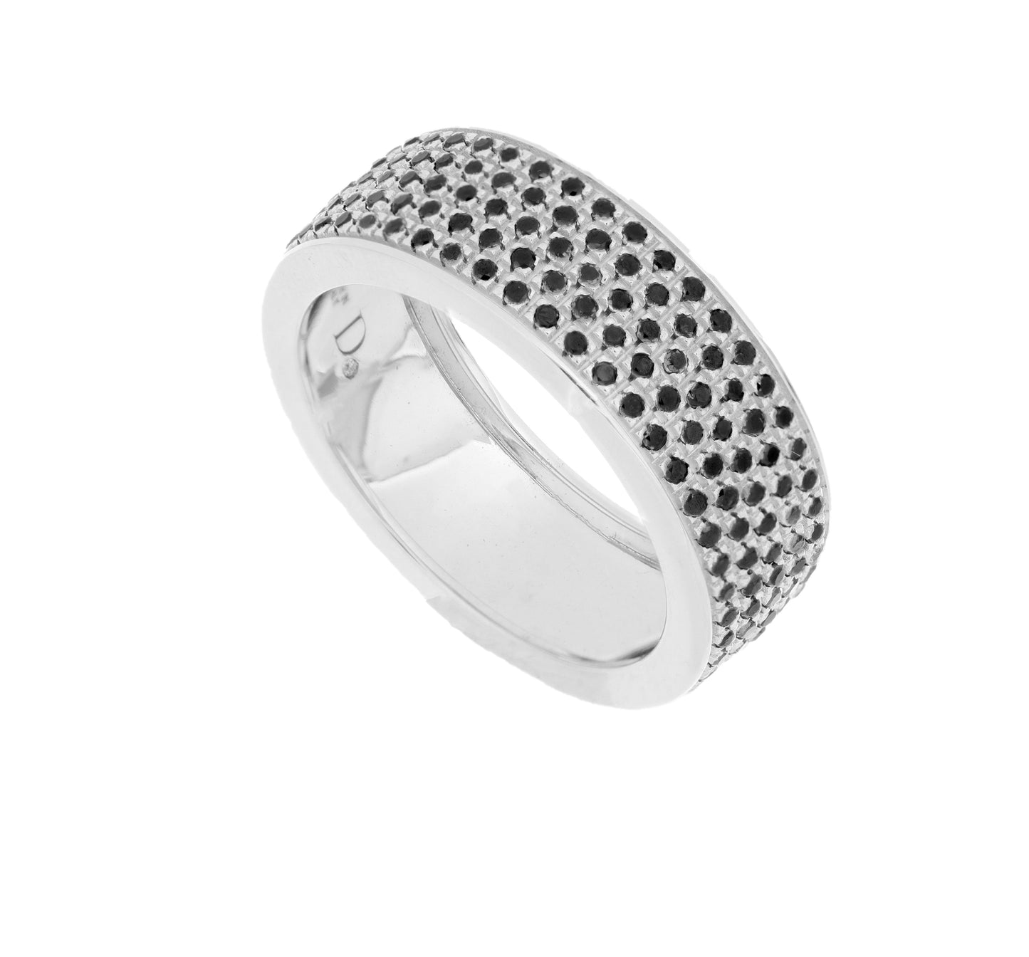 Anello Eternity Diamanti Neri