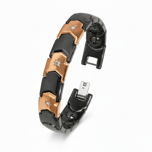 Bracciale Uniko Nero 3 Magliette Oro