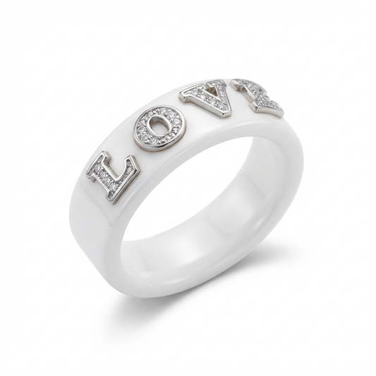 Anello Ceramica Love