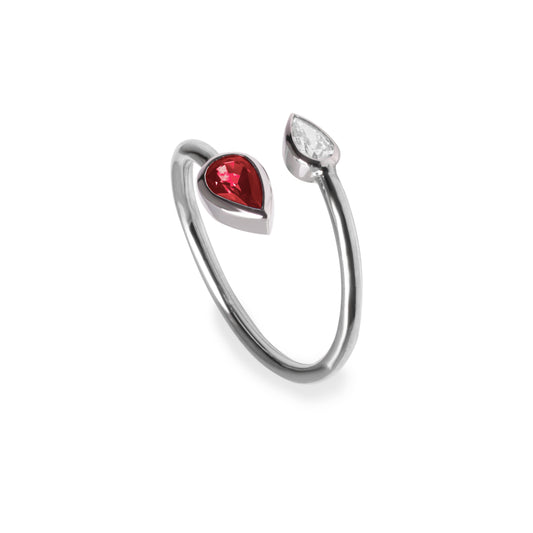 Anello Goccia Rubino