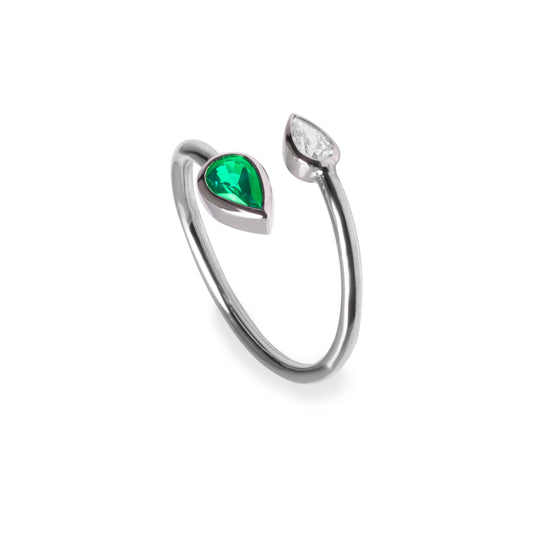 Anello Goccia Smeraldo