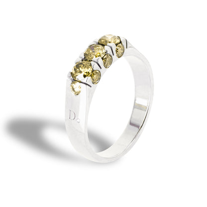 Anello Trilogy Iris Diamanti Gialli