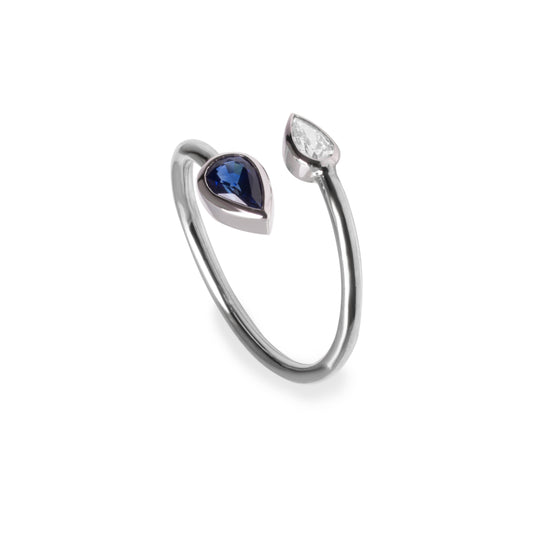 Anello Goccia Zaffiro