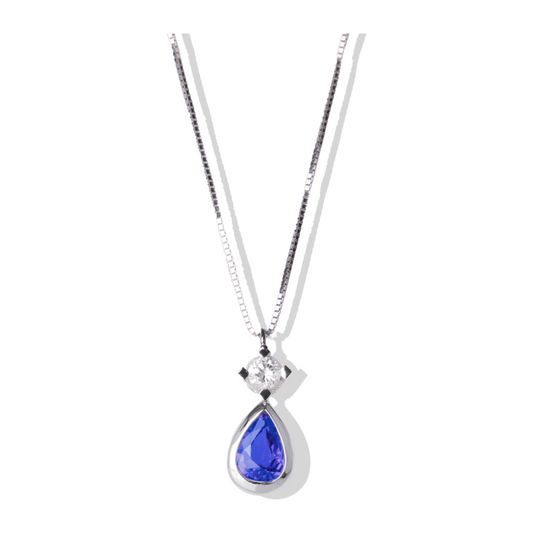 Ciondolo Goccia Zaffiro